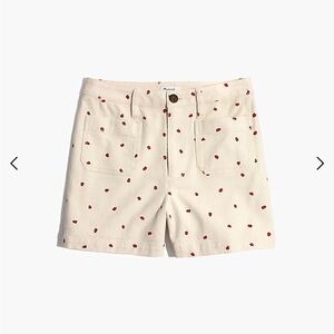 Madewell Emmett Shorts in Fresh Strawberries
